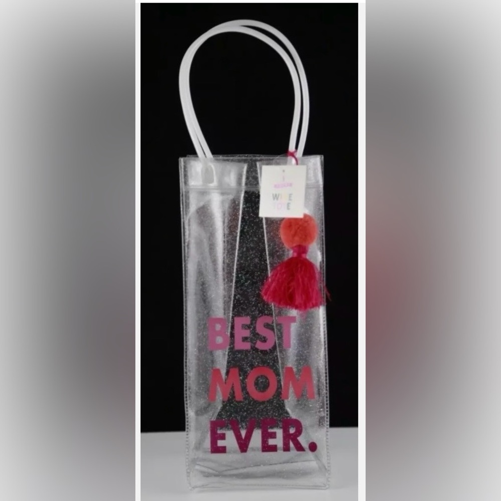 New - Wine Tote - Clear